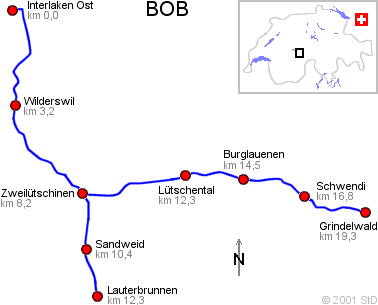 BOB-Route map