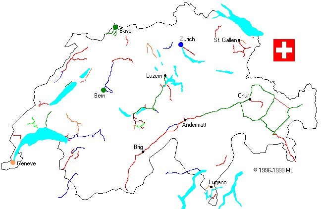 Map of Switzerland