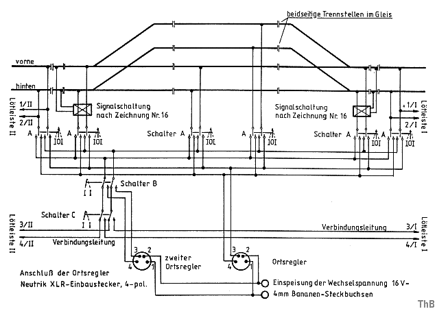 Schaltplan aktives Modul, Anschluß Fahrspannung